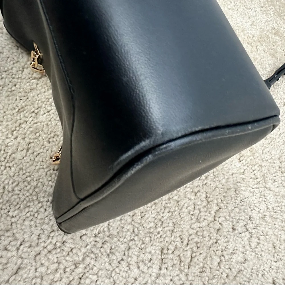 Tory Burch Carter Small Tote‎ Crossbody Bag in Black VGUC
